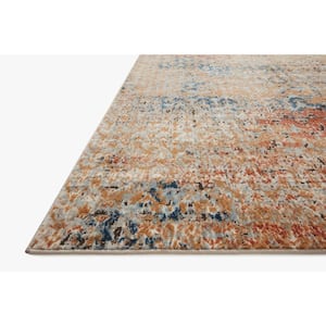 Bianca Ocean/Spice 2 ft.8 in. x 4 ft. Contemporary Area Rug