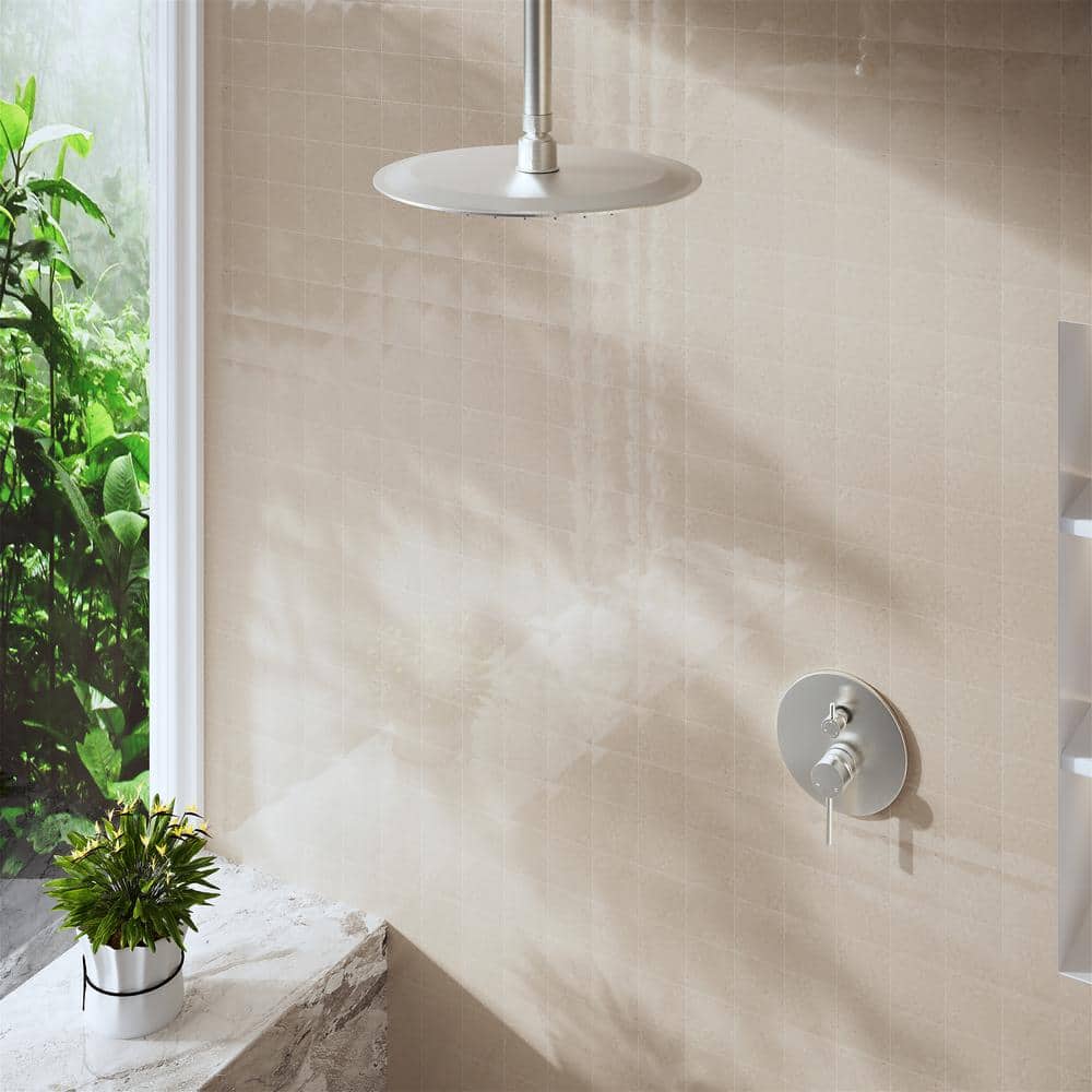 7.88" Matte Black Stainless Steel Ceiling Mounted Shower Arm with Flange