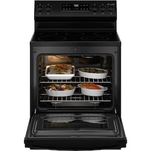 30 in. 5 Element Free-Standing Electric Range in Black with Crisp Mode