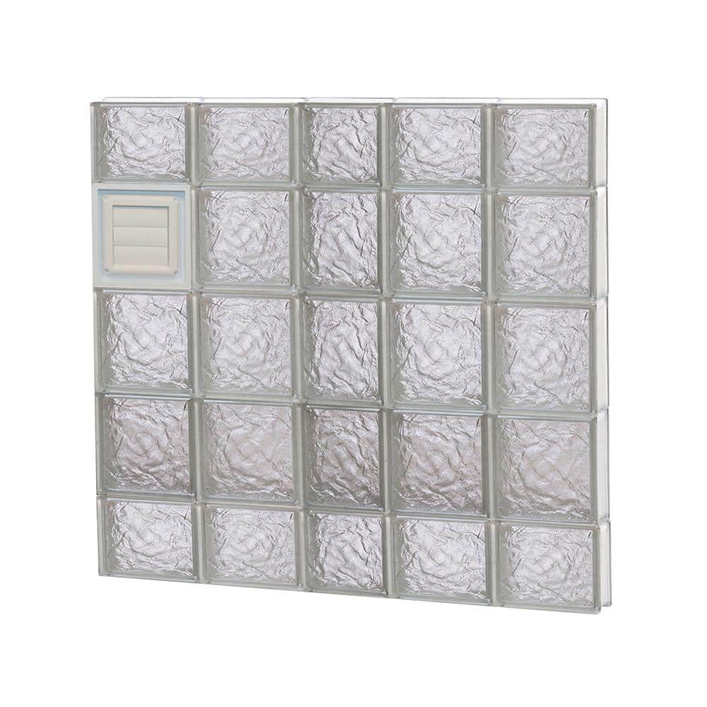 36.75 in. x 34.75 in. x 3.125 in. Frameless Ice Pattern Glass Block Window with Dryer Vent price history on PriceWatchPro