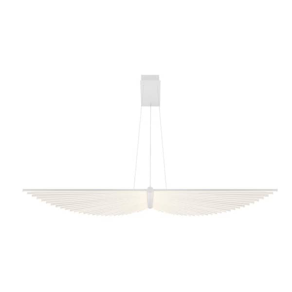 Eurofase Seraph 100-Watt 1-Light Integrated LED White Geometric Chandelier