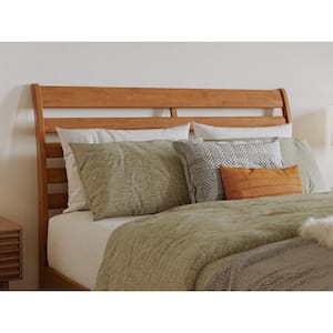 Savannah Light Toffee Natural Bronze Solid Wood Queen Headboard Attachable Charger