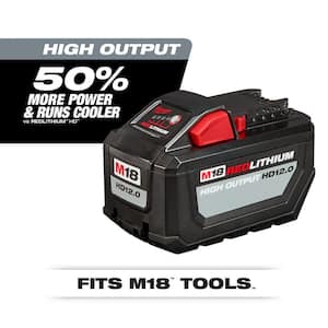 M18 18-Volt Lithium-Ion High Output Battery Packs (1) 12.0 Ah and (2) 6.0 Ah Batteries