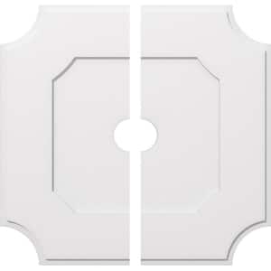 1 in. P X 24 in. C X 40 in. OD X 5 in. ID Locke Architectural Grade PVC Contemporary Ceiling Medallion, Two Piece