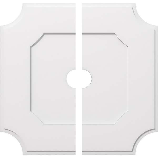 1 in. P X 24 in. C X 40 in. OD X 5 in. ID Locke Architectural Grade PVC Contemporary Ceiling Medallion, Two Piece