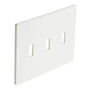 Maple Hill White 3-Gang 3-Toggle Plastic Wall Plate