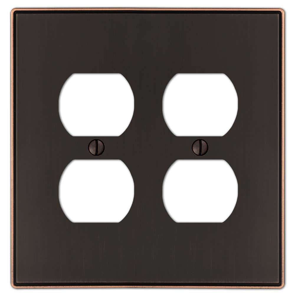 Ansley 2 Gang Duplex Metal Wall Plate - Aged Bronze price history on PriceWatchPro