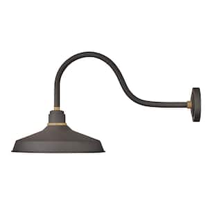 Foundry Large 1-Light Museum Bronze Outdoor Gooseneck Wall Sconce