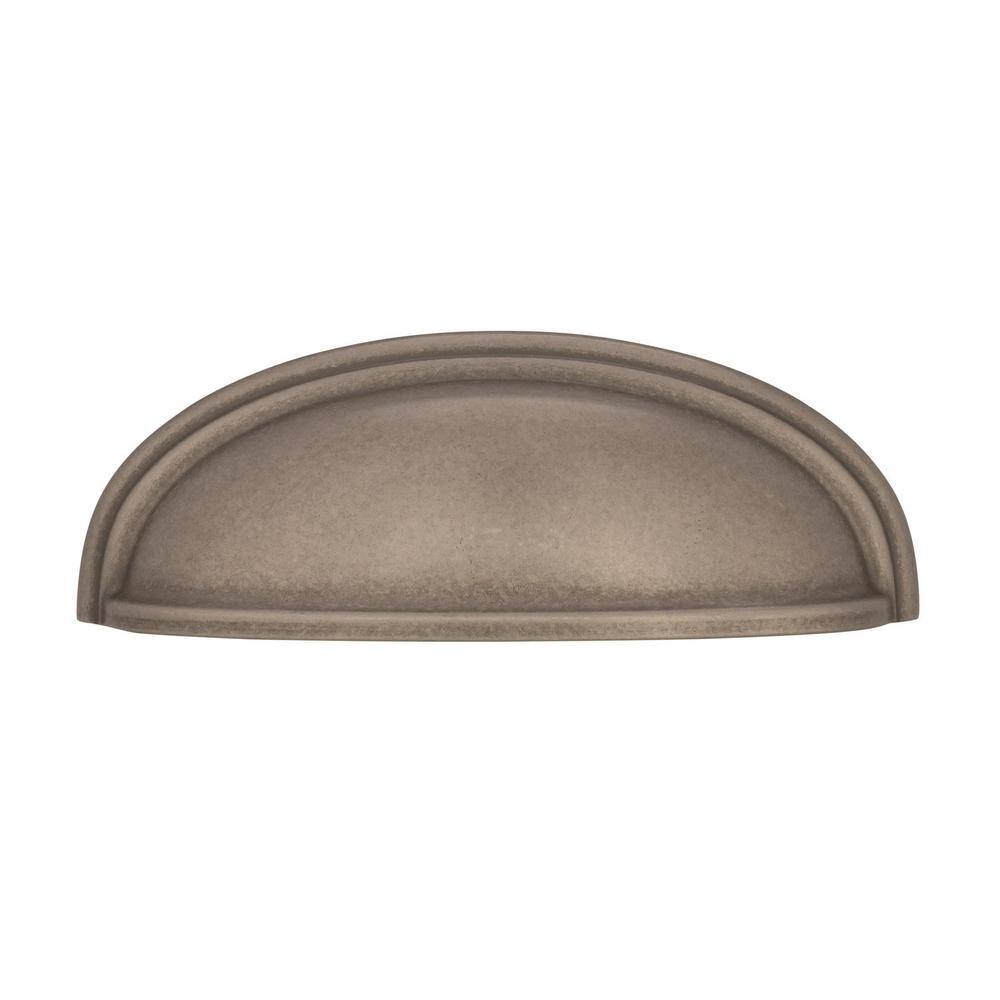 Weathered Nickel Traditional Cup Pull with Mounting Hardware