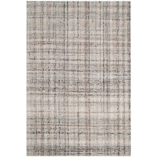 SAFAVIEH Abstract Camel/Black 4 ft. x 6 ft. Solid Area Rug