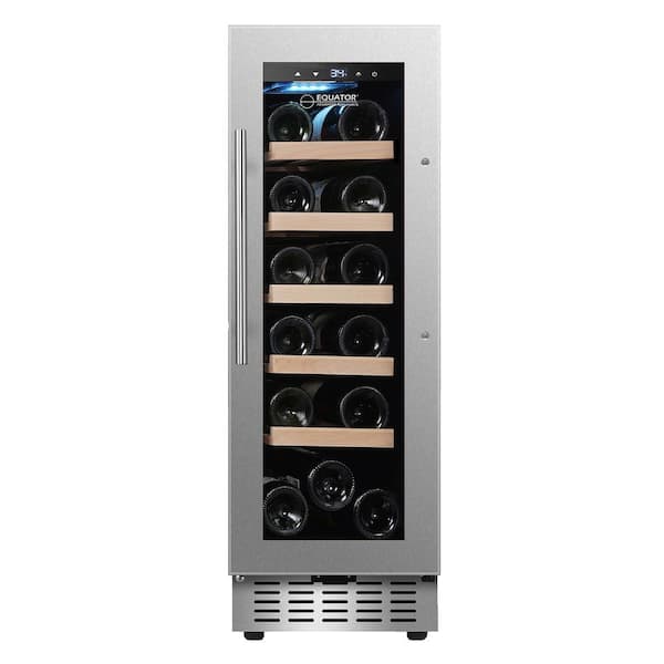 Equator 18 Bottle Wine Refrigerator Cellar Cooling unit Freestanding/Built in 7 Color LED 110V in Stainless