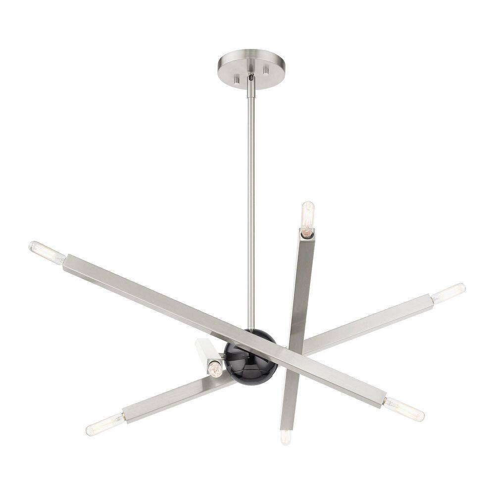 Monaco 8-Light Brushed Nickel Sputnik Chandelier