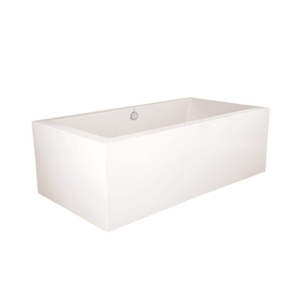 Dover 72 in. Acrylic Flatbottom Air Bath Bathtub in White price history on PriceWatchPro