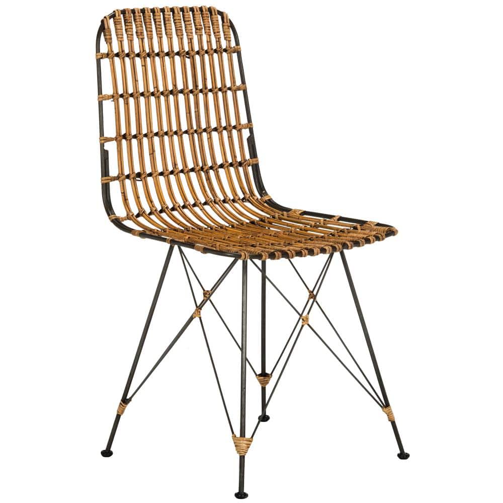 Transitional Windsor Low Slat Side Chair in Natural Brown Wash