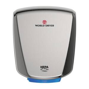 VERDEdri Electric Hand Dryer, HEPA Filtered, High Speed, 120 - 277 Volt, ADA Compliant - Brushed Stainless Steel