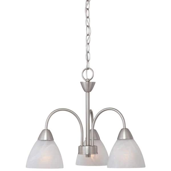 Thomas Lighting Tia 3-Light Matte Nickel Chandelier