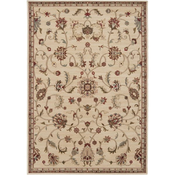 Sabin Beige 4 ft. x 5 ft. Indoor Area Rug