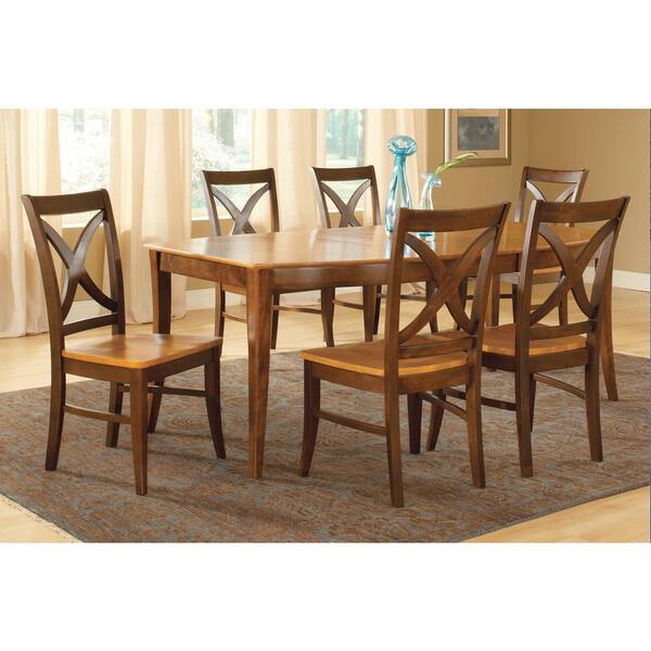 International Concepts Salerno Aged Cherry & Espresso Wood Dining Chair (Set of 2)