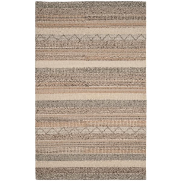Natura 12 ft. x 18 ft. Beige Striped Area Rug