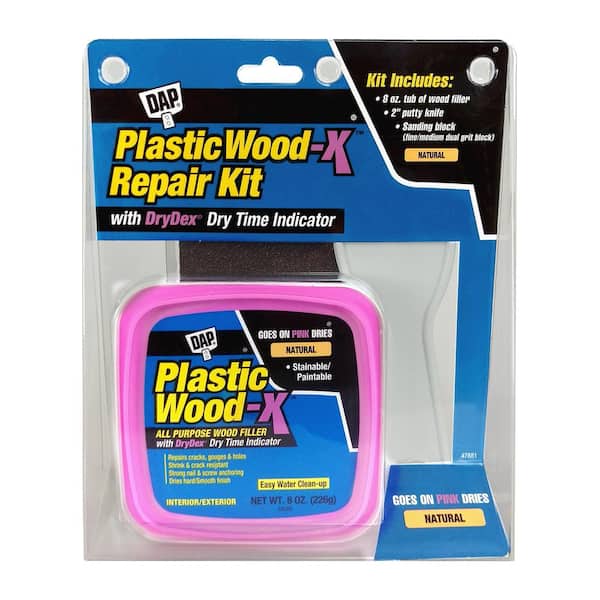 DAP Plastic Wood-X with DryDex 8 oz. All Purpose Wood Filler Repair Kit (6-Pack)