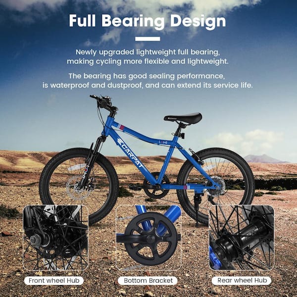 Cesicia 20 in. 7 Speed Montain Bike in Blue with Front Suspension