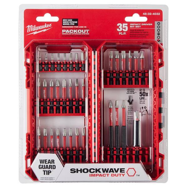 Milwaukee Shockwave Impact-Duty Titanium Drill Bit Set with Shockwave Impact-Duty Alloy Steel Screw Driver Bit Set (35-Piece)