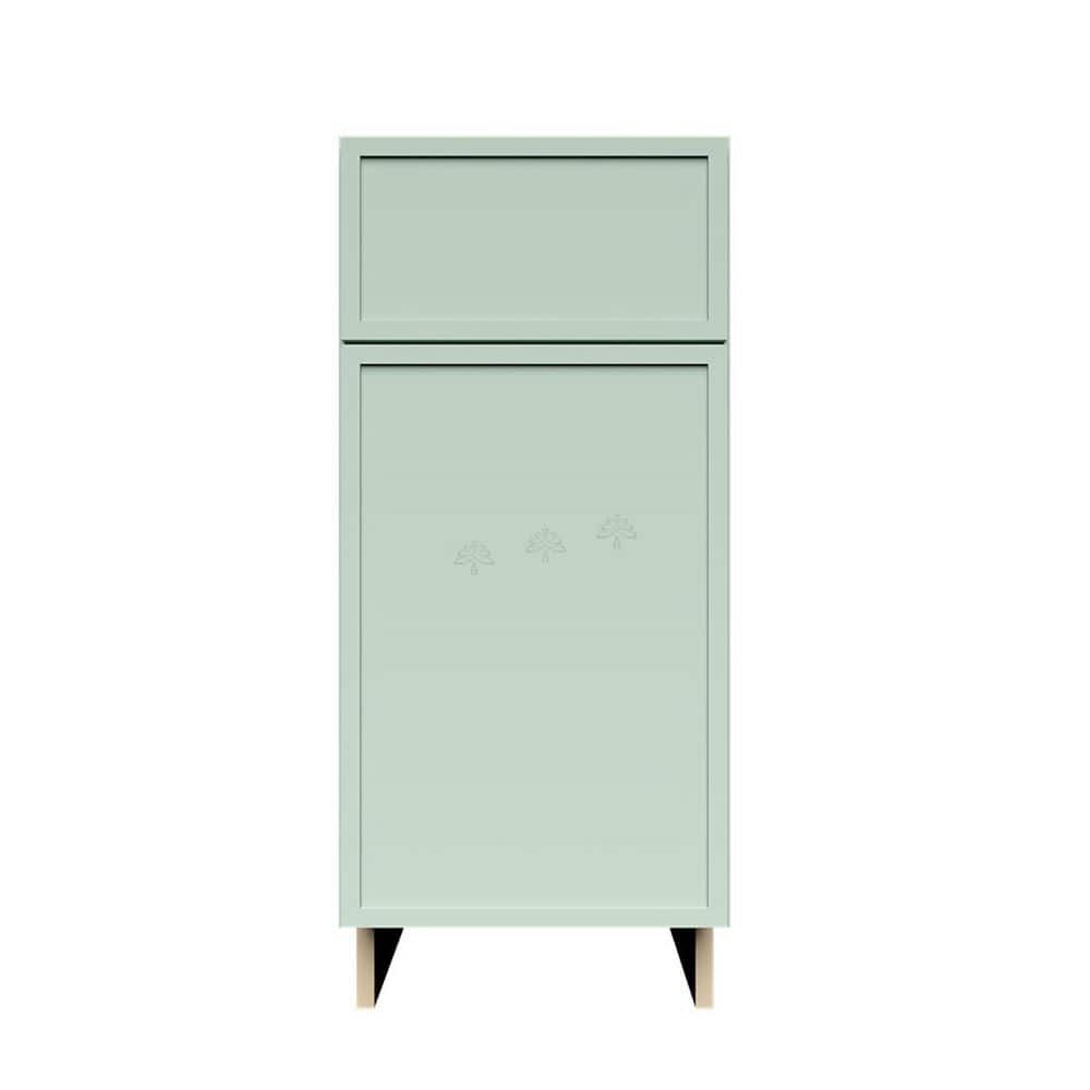 Slim Shaker Assembled 21 in. W x 34.5 in. H x 24 in. D Base Kitchen Cabinet in Green price history on PriceWatchPro