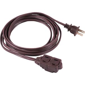 15 ft. 2-Wire 16-Gauge Polarized Indoor Extension Cord, Brown