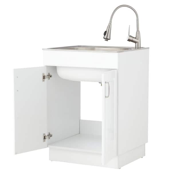 Stainless Steel Laundry Utility Sink, Home Depot Utility Cabinet Sink