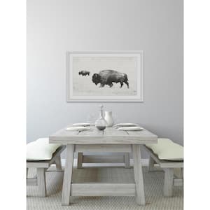 24 in. H x 36 in. W "Buffalo Pair" by Marmont Hill Framed Printed Wall Art