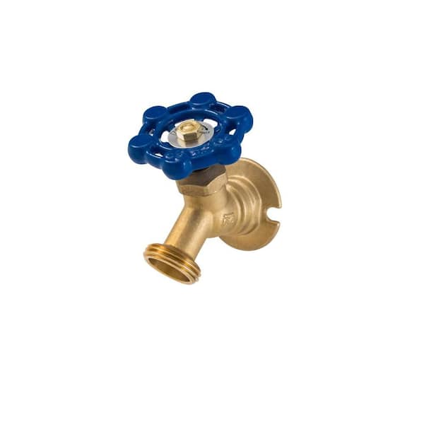 1/2 in. x 3/4 in. FIP x MHT Brass Flanged Threaded Sillcock Valve