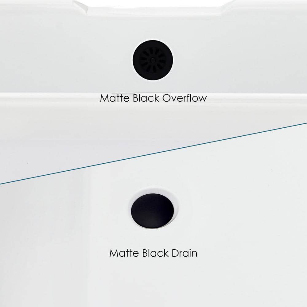 Elegant White Acrylic Clawfoot Freestanding Bathtub