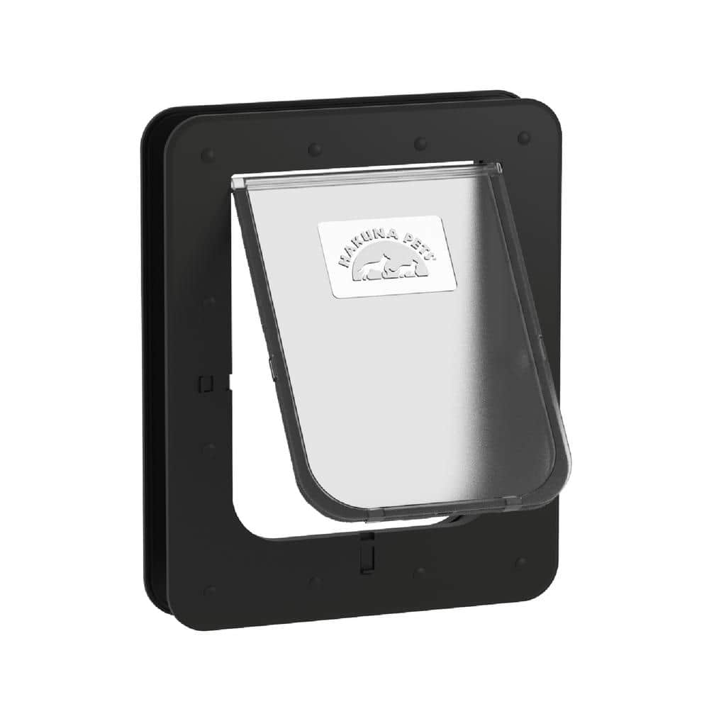 Medium Black Polycarbonate Pet Door with Lock