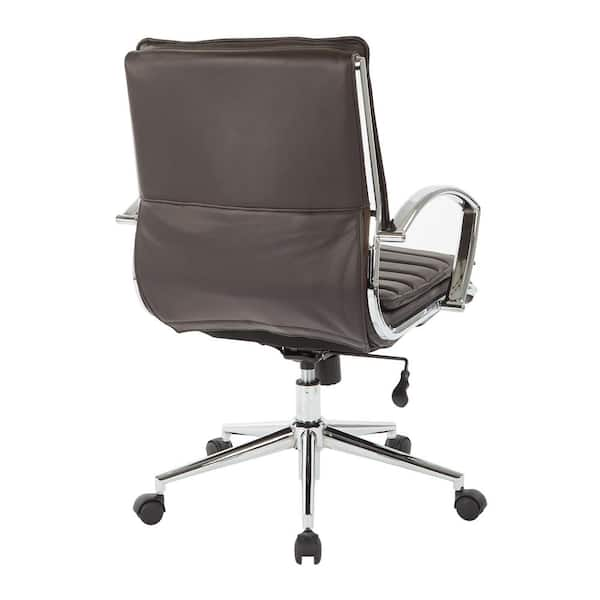 Office Star Mid Back Faux Leather Executive Chair