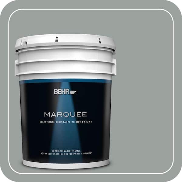 BEHR MARQUEE 5 gal. #PPU11-16 Brampton Gray Satin Enamel Exterior Paint & Primer