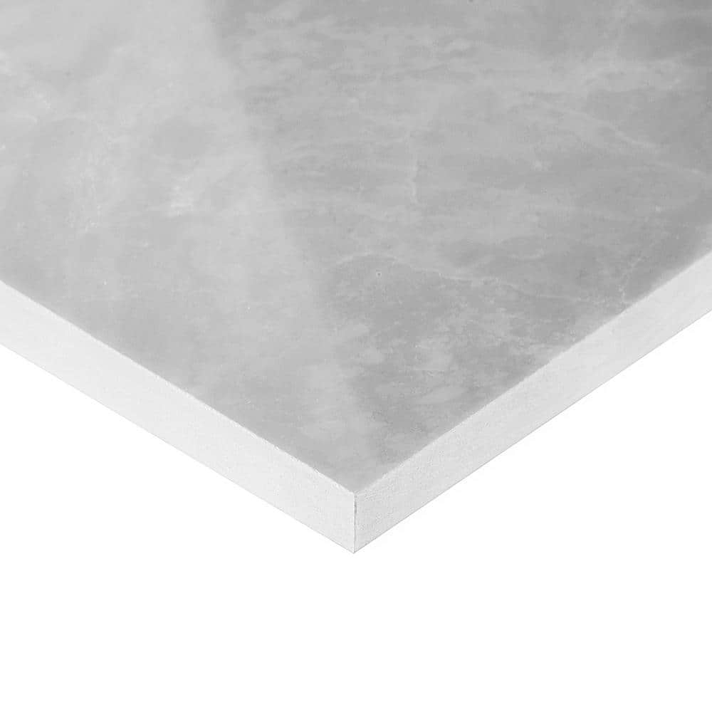 Frost Gray 12" x 24" Polished Marble Look Tile