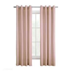 Harmony Rose Polyester Crinkle Textured 52 in. W x 84 in. L Grommet Indoor Light Filtering Curtain (Single Panel)