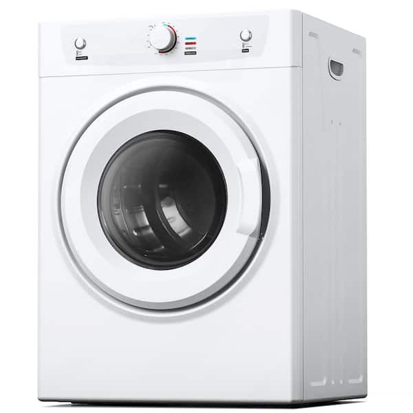 3.5 cu. ft. Vented Front Load Stackable Electric Compact Dryer in White with Multiple Drying Modes and Exhaust Hose