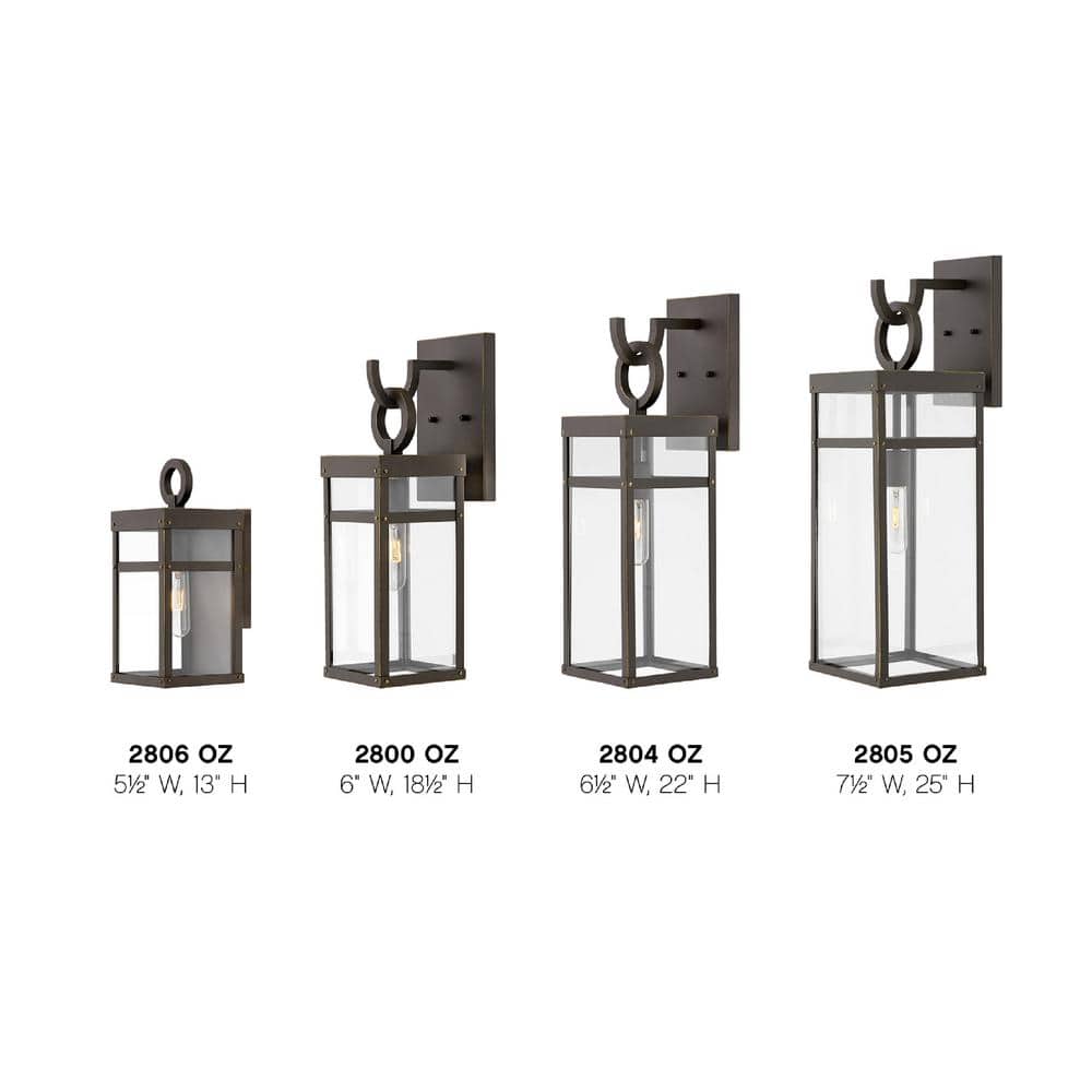 Oil Rubbed Bronze Outdoor Wall Lantern with Clear Glass
