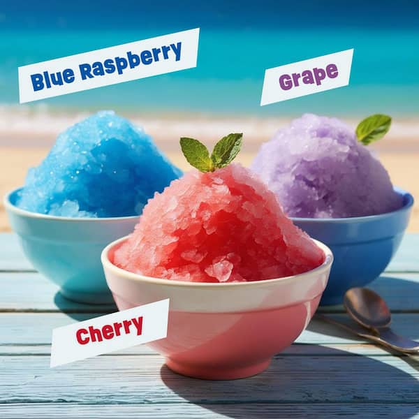 KRAFT Kool-Aid Snow Cone Syrup - Blue Raspberry, Grape, Cherry , 3