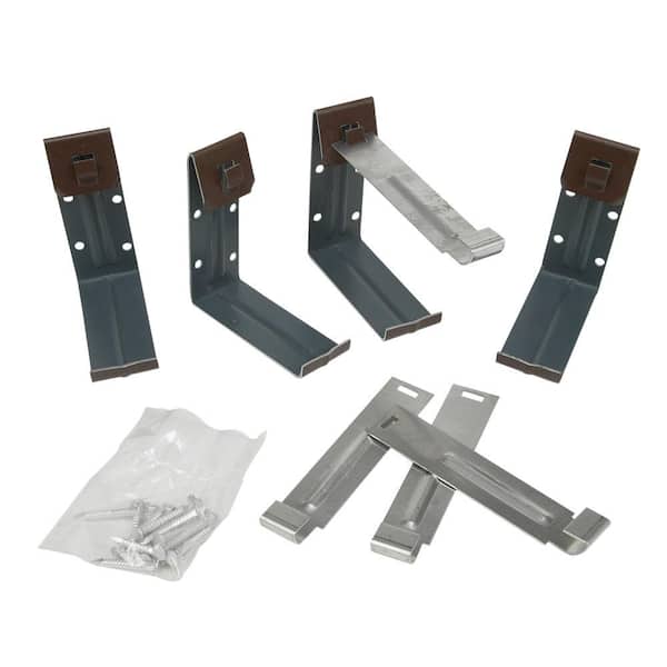 5 in. Brown Aluminum Fascia Brackets (4-Pack)