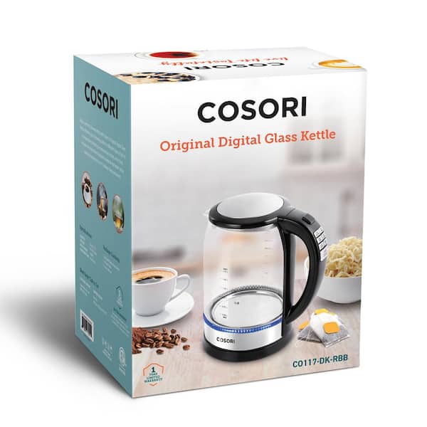 Cosori Electric Glass Kettle Review ~ Hot Water Kettle Unboxing ~ Amy  Learns to Cook 