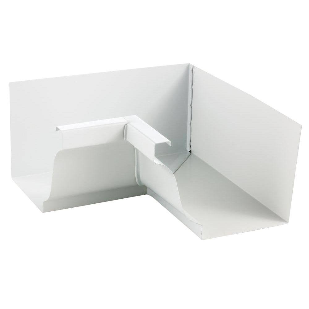 Amerimax Home Products Pro In White Aluminum K Style Inside Gutter Miter P The Home