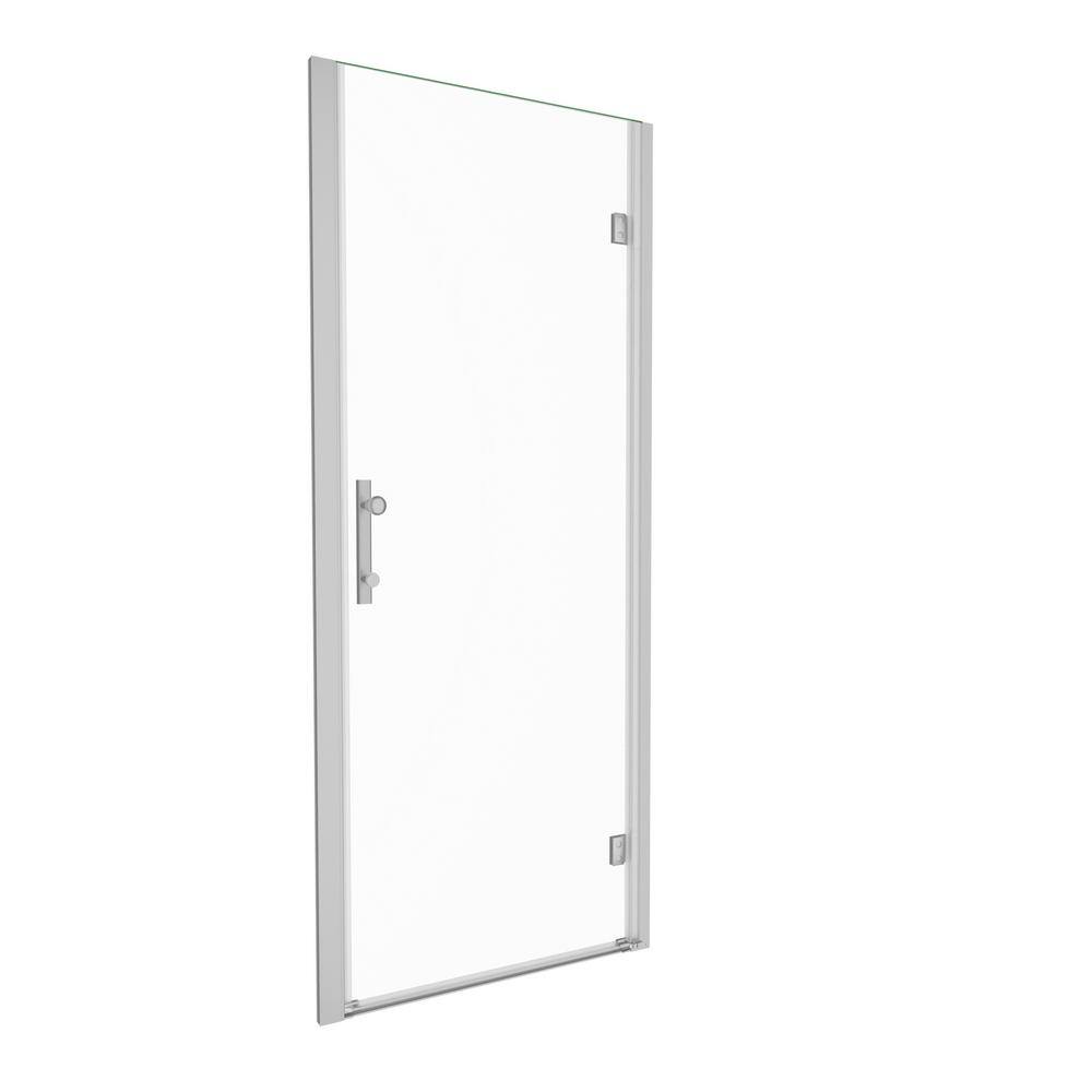32" White Acrylic Shower Pan Base with Chrome Drain Cover