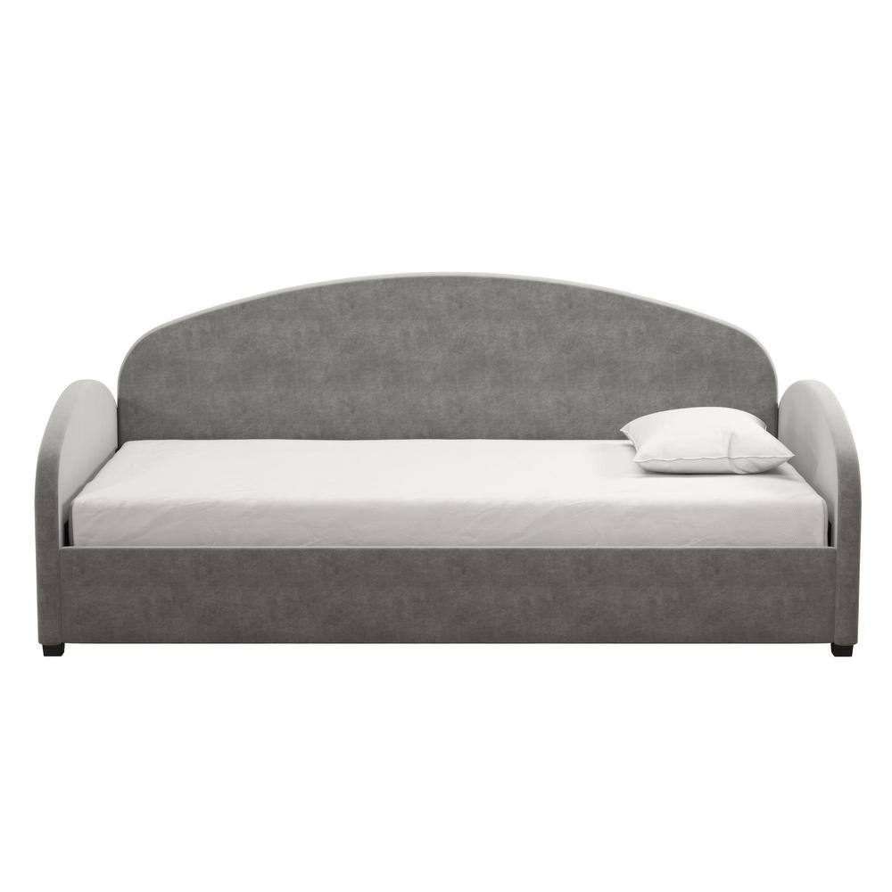 Mr. Kate Moon, Light Gray Velvet, Twin Upholstered Daybed 4651419MK