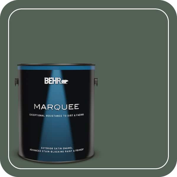 BEHR MARQUEE 1 gal. #MQ6-14 Northern Glen Satin Enamel Exterior Paint & Primer