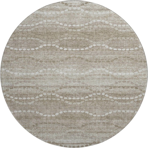 Best Machine Washable Rugs Round Addison Rugs Mayfield Premium Machine Washable Abstract AMF2030 Khaki 8 ...