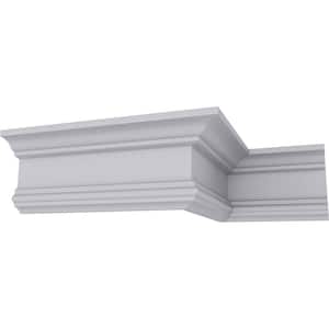 SAMPLE - 2-1/4 in. x 12 in. x 4 in. Polyurethane Holmdel Traditional Smooth Crown Moulding