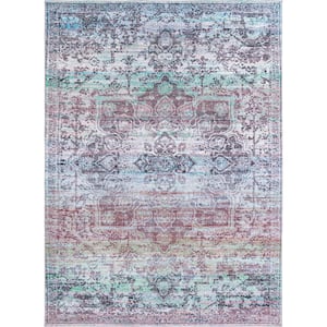 Buy Austin Abstract 10x13 Light Blue & Pink Rug