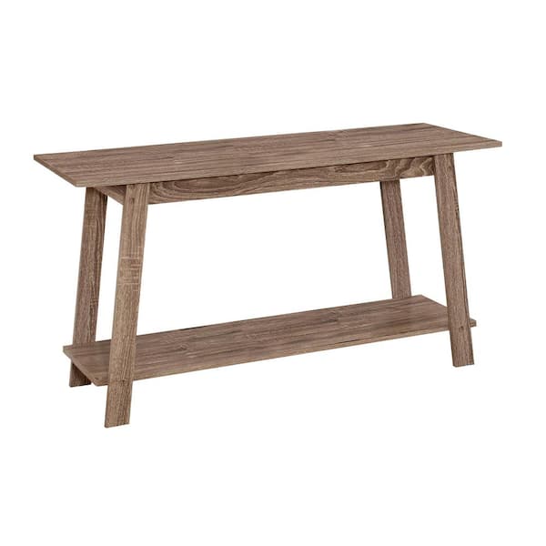 Unbranded 42 in. Dark Taupe Particle Board TV Stand Fits TVs Up to 42 in. with Open Storage